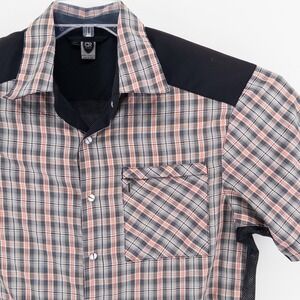 Club Ride Mens M New West Jersey Cycling Shirt Plaid Mesh Vent Snap Western MTB